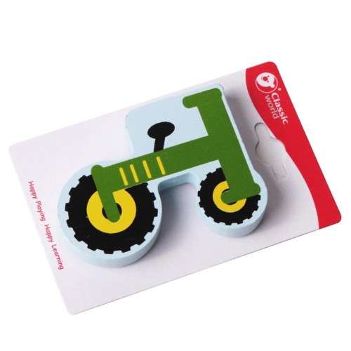 Drewniana literka T CLASSIC WORLD — edukacyjna zabawka do nauki alfabetu, naturalne drewno