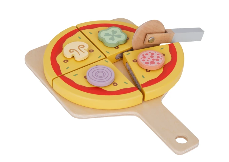 Zestaw Pizzeria rozłożony na stole — Piec do Pizzy TOOKY TOY 51 w aranżacji zabawy