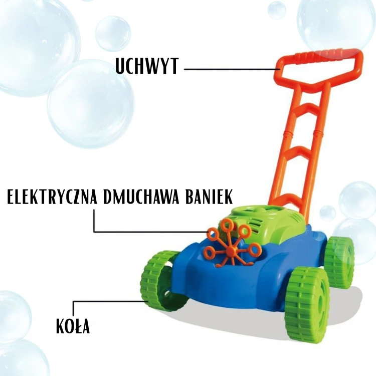 Spód urządzenia WOOPIE — wylot baniek i dolne elementy obudowy widoczne na detalu