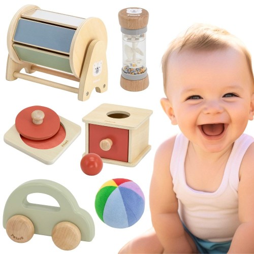 VIGA Zestaw zabawek edukacyjnych – box 6–12 mies.