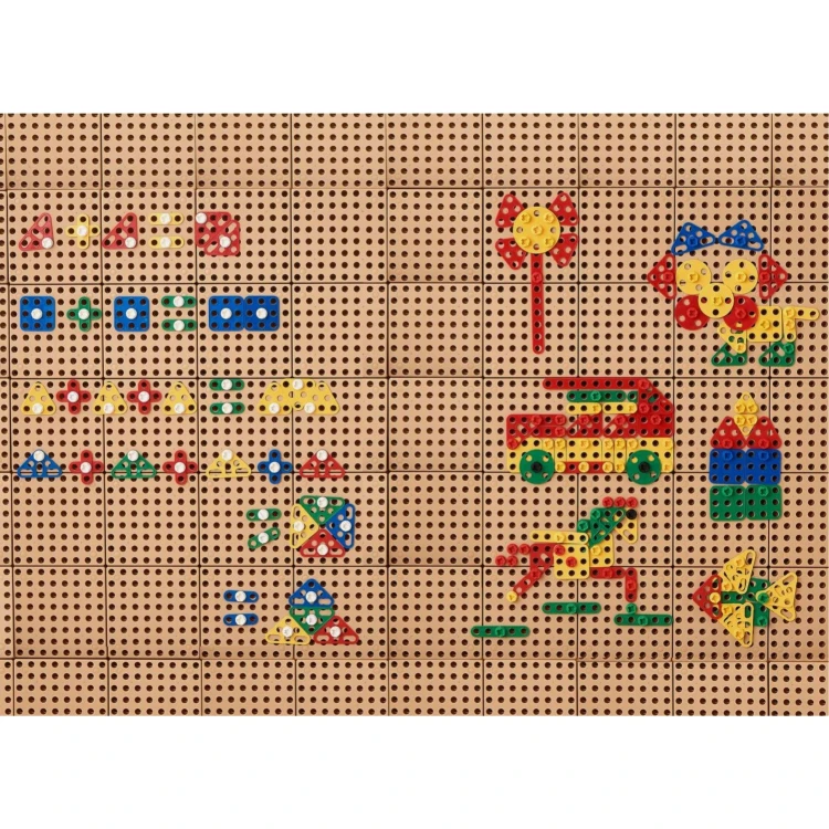Zbliżenie jednego klocka geometrycznego — szczegóły faktury i kształtu z serii MASTERKIDZ do paneli