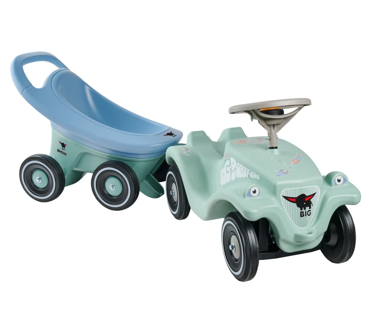BIG Buggy spacerówka 3 w 1 marki 54 – profil wózka pokazujący składany stelaż i materiał siedziska.