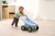 Detal przednich kół i amortyzacji w wózku BIG Buggy 3 w 1 marki 54, pokazujący mechanizm obrotowy i mocowania.