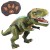 Pilot do sterowania RC obok WOOPIE T-Rex — układ przycisków i proporcje pilota w dłoni