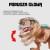 Spód robota T-Rex WOOPIE — widoczne koła i elementy mechaniczne pod plastikową osłoną