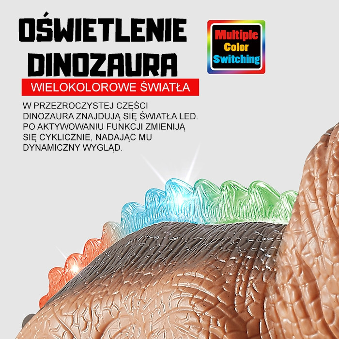 Opakowanie zestawu WOOPIE T-Rex — pudełko z grafiką, logo i prezentacją zawartości