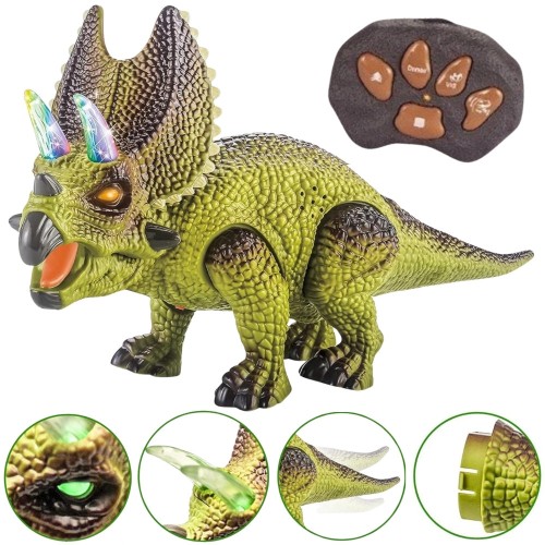 Dinozaur zdalnie sterowany WOOPIE 48 — robot Triceratops w dynamicznej pozie do zabawy