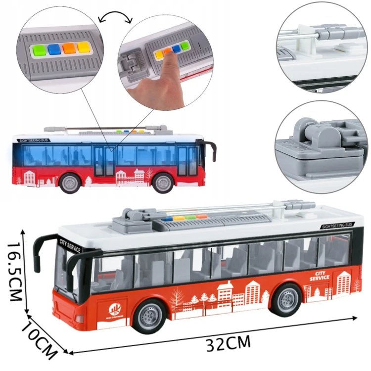 Widok tylnej części Autobusu WOOPIE — szczegóły tylnych świateł, oznaczeń i kształtu nadwozia pod kątem