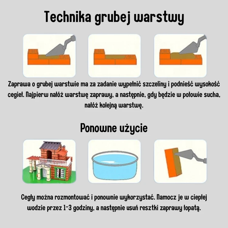 Klocki konstrukcyjne z serii Willa 357 - kombinacja cegiełek i detali marki WOOPIE na jasnym tle