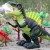Zbliżenie głowy Tyrannosaurusa WOOPIE — detal szczęki, zębów i elementów odpowiadających za efekty świetlne