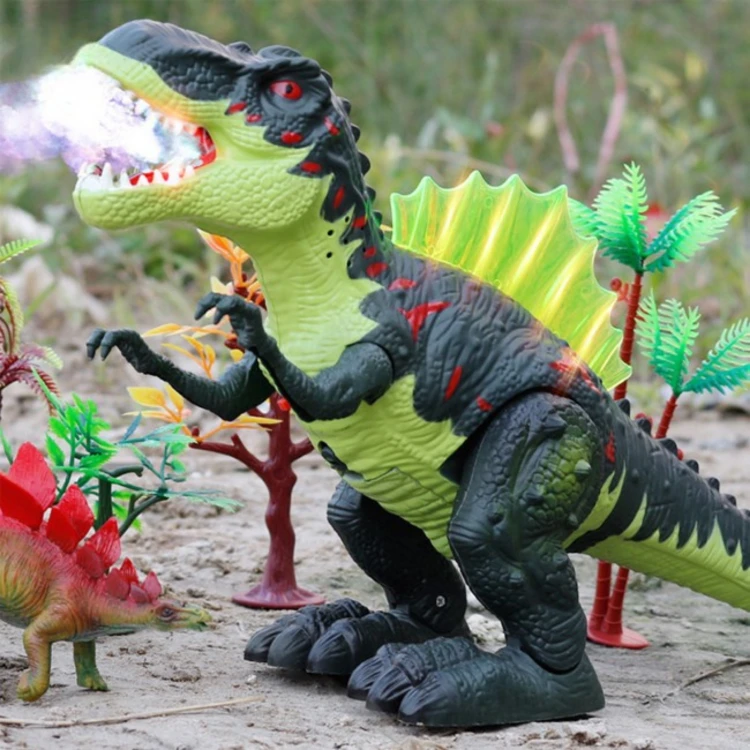 Zbliżenie głowy Tyrannosaurusa WOOPIE — detal szczęki, zębów i elementów odpowiadających za efekty świetlne