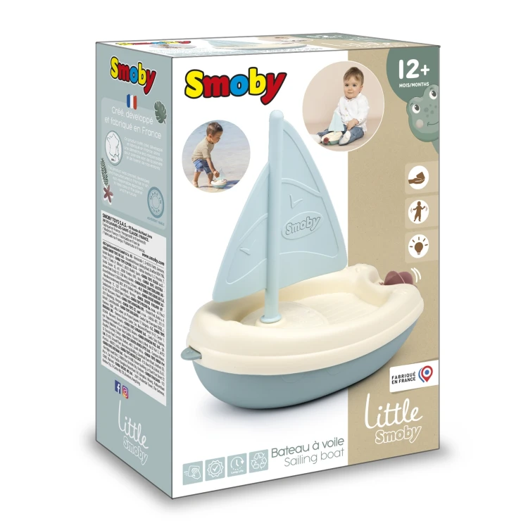 Smoby Little żaglówka do wody w akcji — łódka pływająca w wannie, prosta zabawa podczas kąpieli