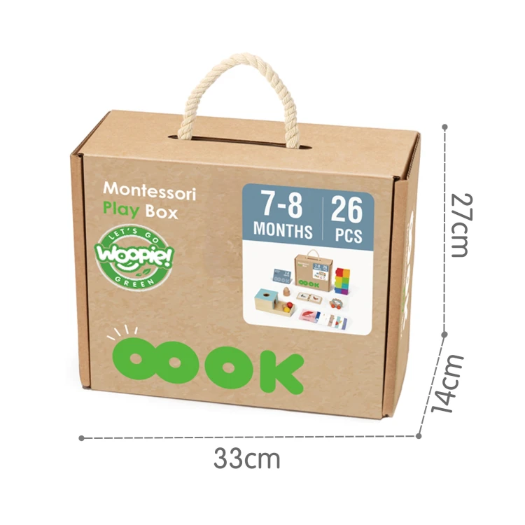 Opakowanie i etykieta WOOPIE GREEN Box XXL 6w1 — informacje o wieku 7-8 miesięcy i znak FSC