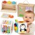 Pudełko Box 5w1 WOOPIE GREEN — zestaw Montessori prezentowany z przodu, widoczne wszystkie elementy