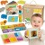 WOOPIE GREEN Box — pudełko XXL Montessori 7w1 z otwartymi przegródkami, widok z góry na zawartość