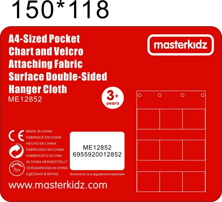 Zbliżenie tkaniny i koloru niebieskiego arkusza MASTERKIDZ, widoczny splot oraz miękka struktura materiału