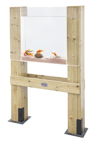 Zestaw edukacyjny Classic World EDU do obserwacji ryb i roślin z drewnianą konstrukcją i dwustronną szybą