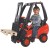 BIG Wózek Widłowy Na Pedały Linde Forklift - widok z przodu z atrapą widłów i kierownicą