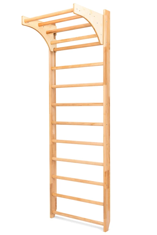 Zbliżenie na owalne szczebelki 40×30 mm drabinki OvalWood 220 cm wykonane z litego drewna bukowego