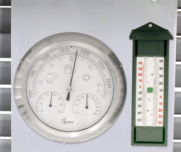 Przyrządy pomiarowe zestawu JANGAR do obserwacji temperatury, wilgotności i ciśnienia