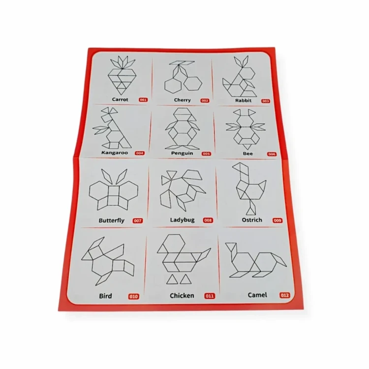Kolorowe klocki magnetyczne Tangram 20 elementów w eleganckim opakowaniu