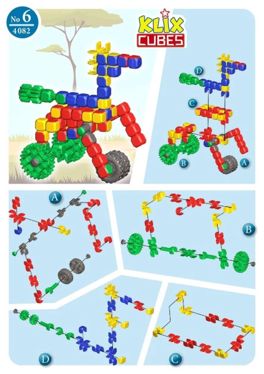 Gotowa konstrukcja z zestawu Klix Cubes 150 elementów marki Popular Playthings