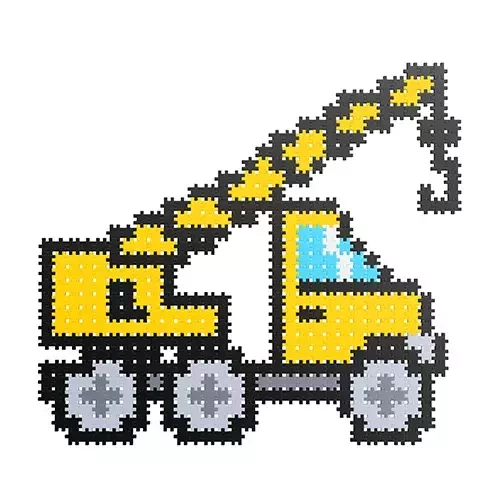 Opakowanie zestawu Klocki Meli Minis Build 2w1 z grafiką modeli dźwigu i spychacza oraz informacjami o zawartości.