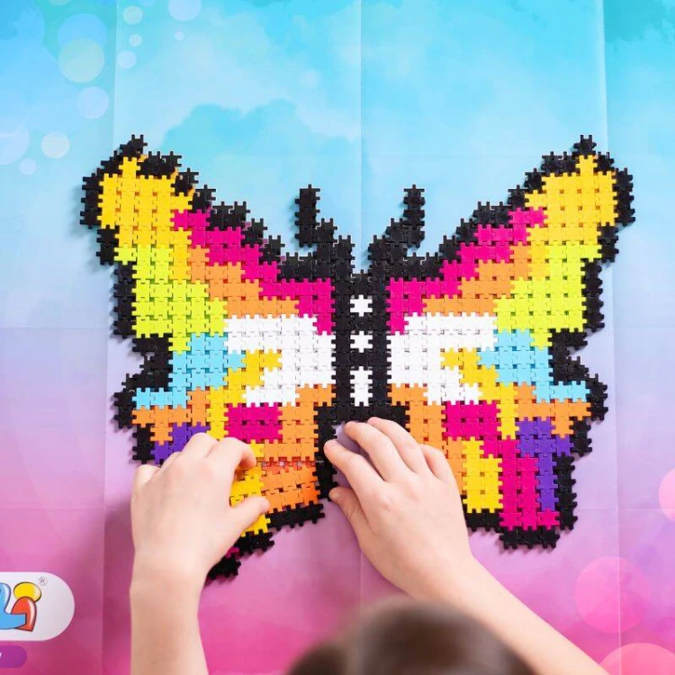 Opakowanie zestawu Klocki Meli Minis Rainbow z widoczną liczbą elementów 500 oraz grafiką planszy wzorcowej.