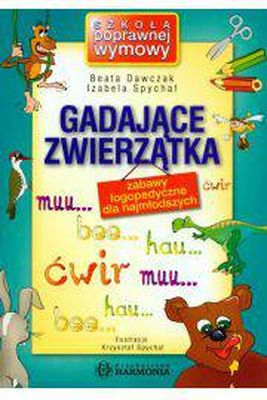 Książeczka logopedyczna Gadające zwierzaki HARMONIA z kolorowymi ilustracjami i ćwiczeniami logopedycznymi