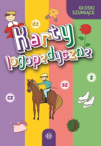 Zestaw kart logopedycznych Głoski szumiące HARMONIA z kolorowymi ilustracjami do ćwiczeń wymowy