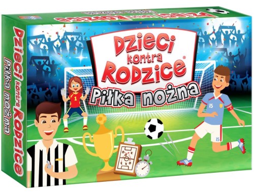 Zestaw kart do gry Piłka nożna Dzieci kontra Rodzice - detal kart i instrukcji