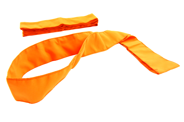 Szarfa gimnastyczna Akson 114 cm × 5,5 cm — pomarańczowa, miękki i wytrzymały materiał, idealna do ćwiczeń i zabaw grupowych