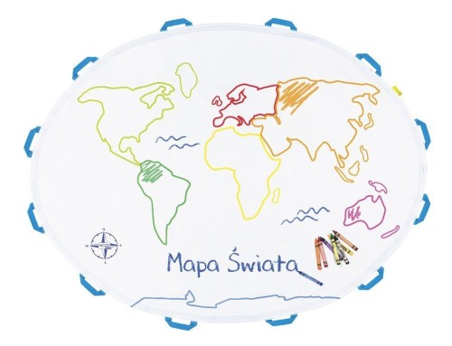 Kreatywna Mata Edukacyjna Mapa Świata (do malowania)