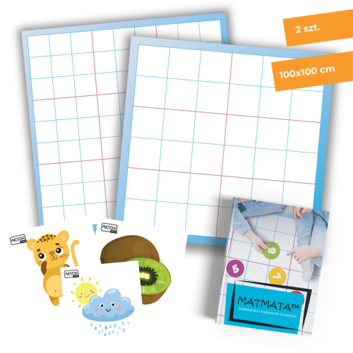 Mata SUDOKU 100x100 cm Akson — widok całej maty z nadrukiem planszy, zestaw 2 mat do animacji i zajęć