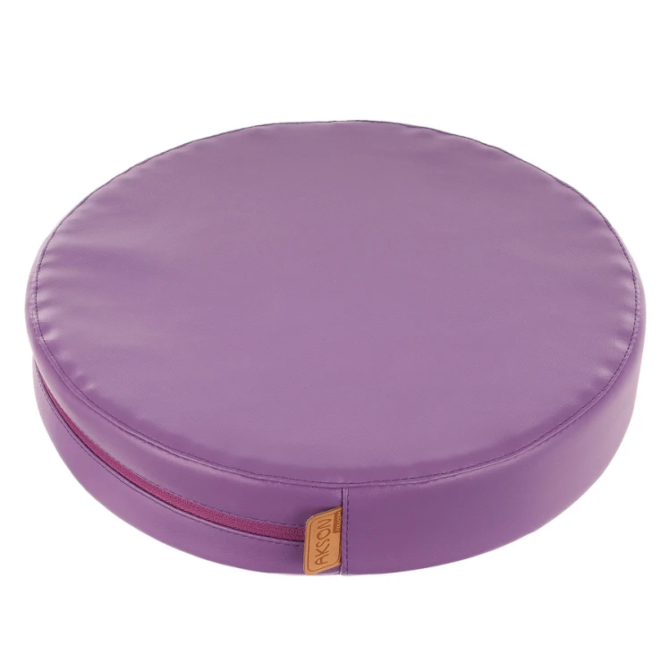 Poduszka ekoskóra fioletowa Akson 30 x 30 x 6 cm — widok z góry pokazujący kształt, grubość 6 cm oraz fakturę materiału