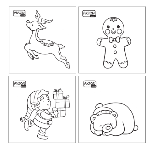 Zbliżenie na kartę MIKOŁAJ — detal grafiki i faktury kartonu powlekanego, format 12 x 12 cm