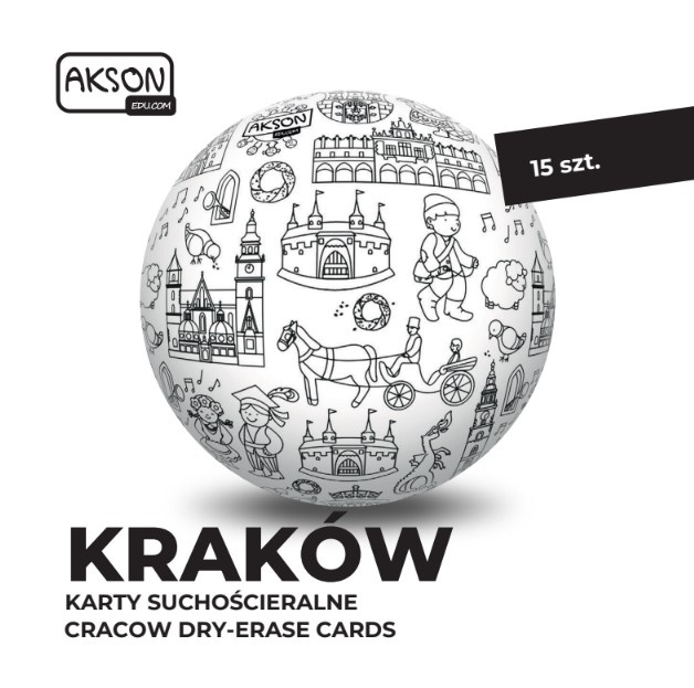 Karta z serii KRAKÓW — zastosowanie w animacji, pokazana w dłoni jako przykład formatu 12 x 12 cm i grubości laminatu