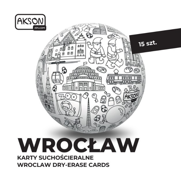 Tył i krawędzie kart suchościeralnych Akson — karton laminowany, waga 80 g dla zestawu 15 sztuk, widok materiału