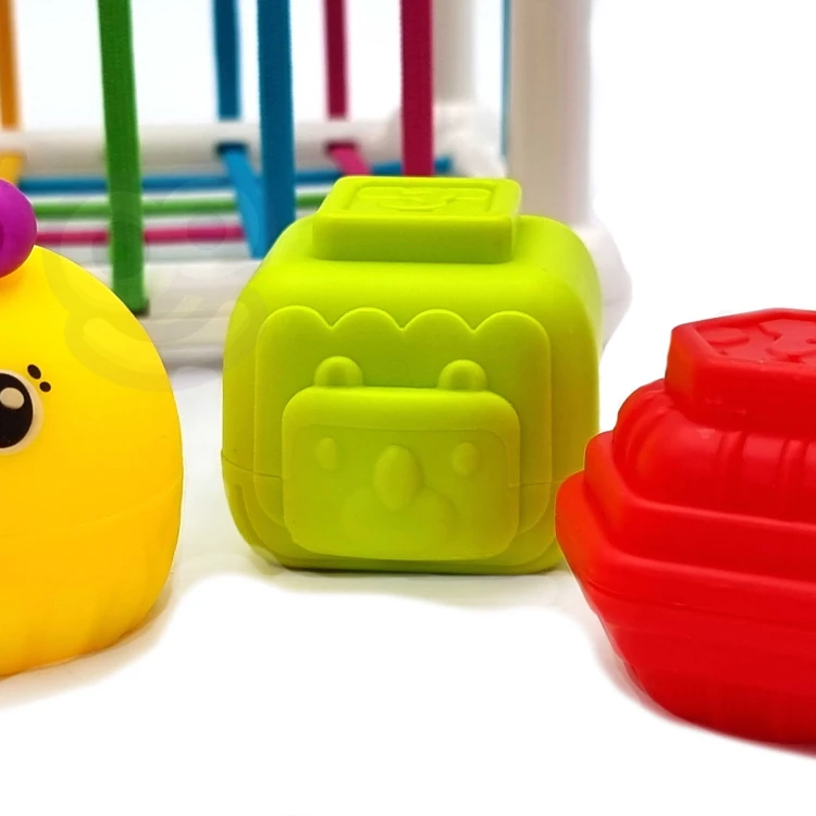 Zestaw edukacyjny WOOPIE BABY z klockami do nauki liczb i kolorów dla niemowląt
