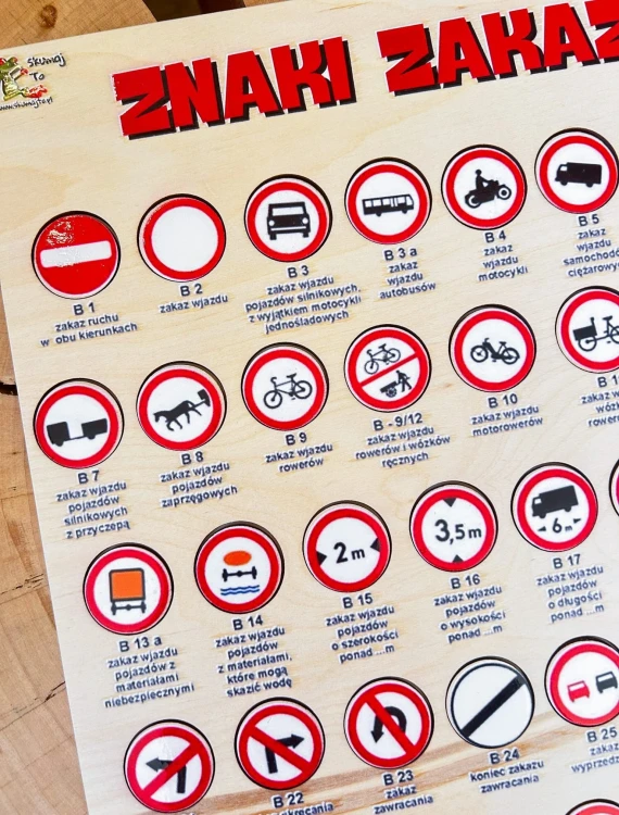 Dziecko układa drewniane puzzle z zestawu Znaki drogowe EDUBOBO