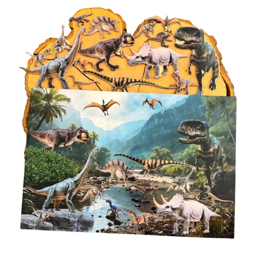 Wyszukiwanka dinozaury, drewniana układanka