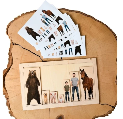 Układanka edukacyjna „Kto jest większy?” – porównywanie wielkości