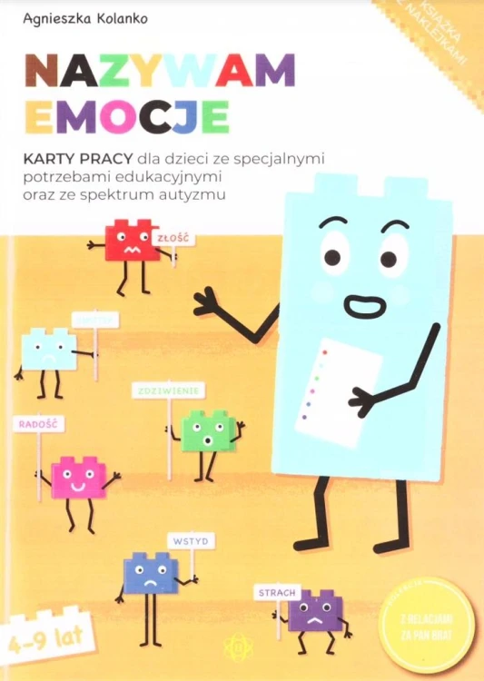 Okładka zestawu kart pracy Nazywam emocje HARMONIA dla dzieci 4–9 lat