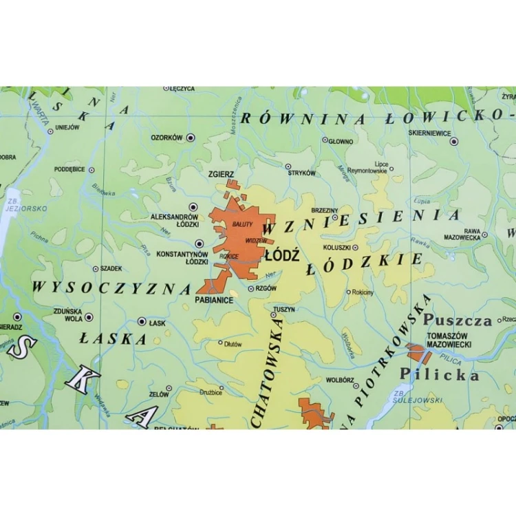 Mapa magnetyczna Polski KARTA z mapkami tematycznymi na dole planszy