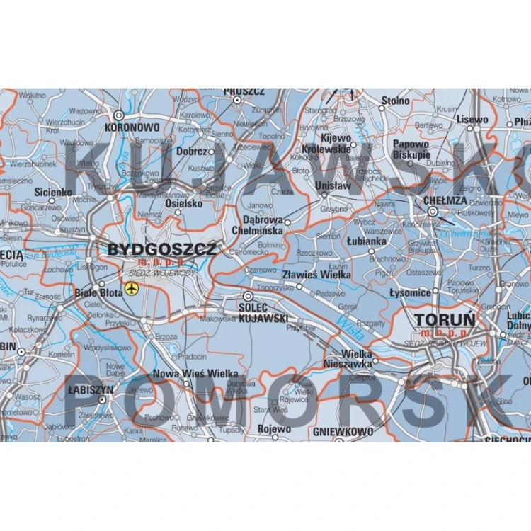 Instrukcja i zestaw montażowy do mapy administracyjnej Polski 120x110 cm KARTA