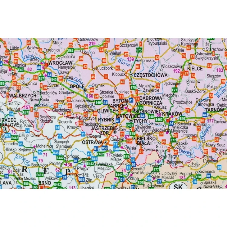 Widok całej mapy korkowej Europy 148x98 cm KARTA w opakowaniu transportowym