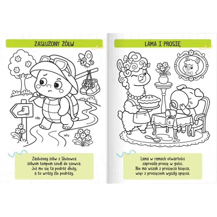 Barwna ilustracja do kolorowania z książki Wierszyki logopedyczne AKSJOMAT dla dzieci 4-6 lat