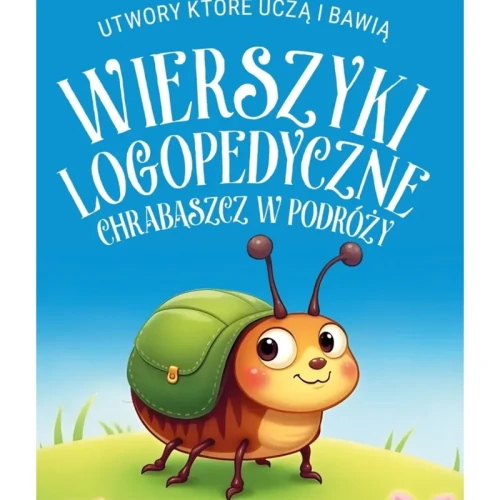 Barwna ilustracja z książki Wierszyki logopedyczne Chrabąszcz w podróży pokazująca postać chrabąszcza