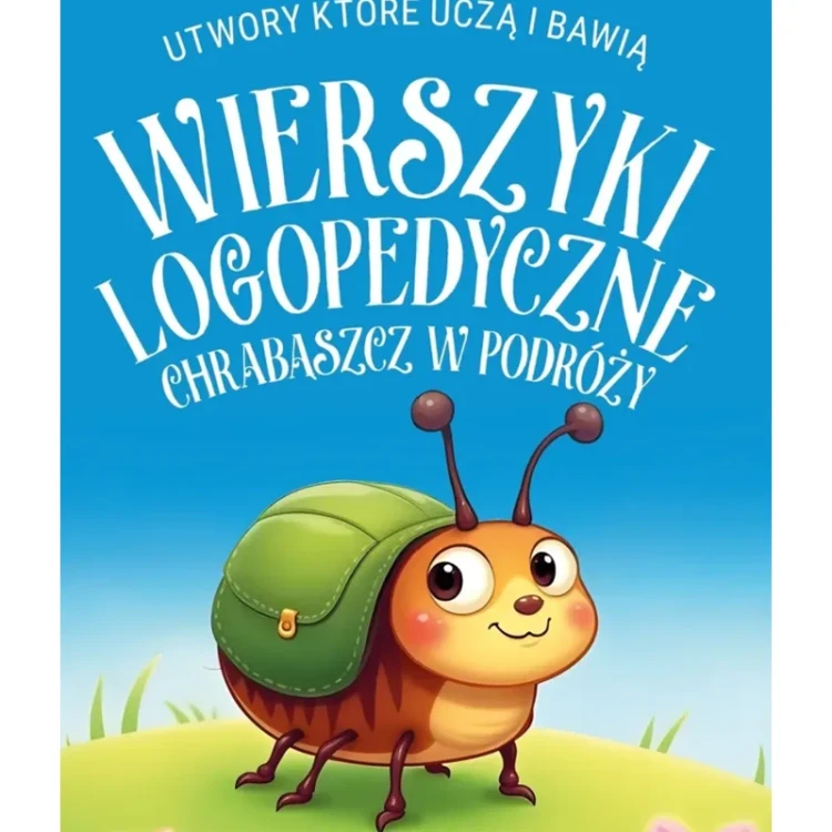 Barwna ilustracja z książki Wierszyki logopedyczne Chrabąszcz w podróży pokazująca postać chrabąszcza