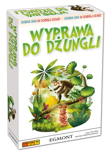 Gra karciana Wyprawa do dżungli EGMONT - plansza i karty na stole